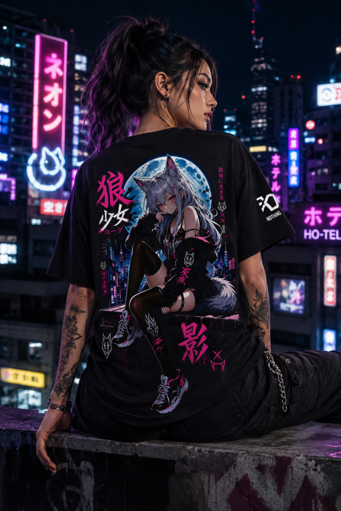 FKD anime tee lifestyle photo