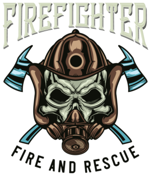 Heroic Firefighter Skull Emblem