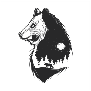Lone Bear in the Shadows