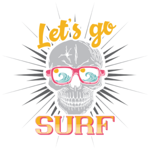 Edgy Surf Skull