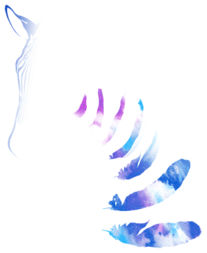 Mystical Zebra: Feathered Realm