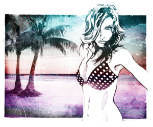Glitchy Beach Vixen