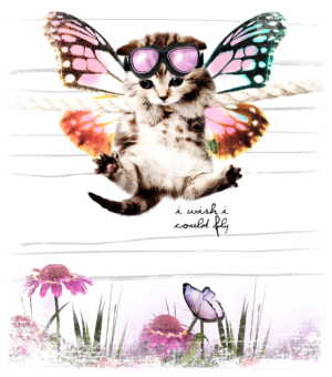 Hipster Cat on the Flutter