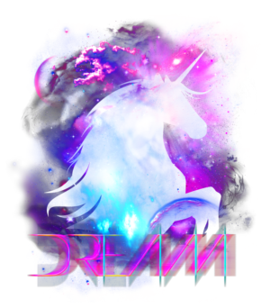 Neon Unicorn in the Cosmos